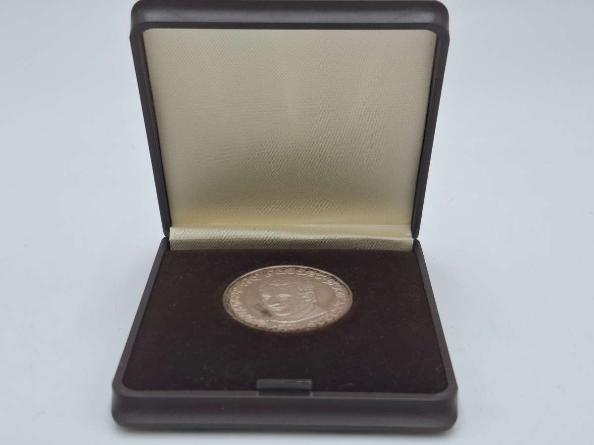 Vintage Silver Commemorative Coin in Holder - German made for Berliner Theatre Club