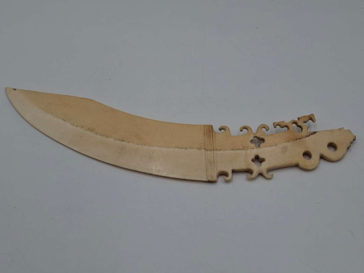 Vintage Bone Letter Opener - Beautiful carving