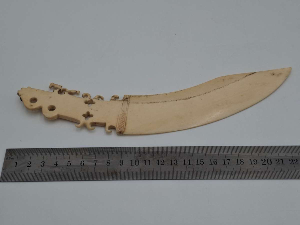 Vintage Bone Letter Opener - Beautiful carving