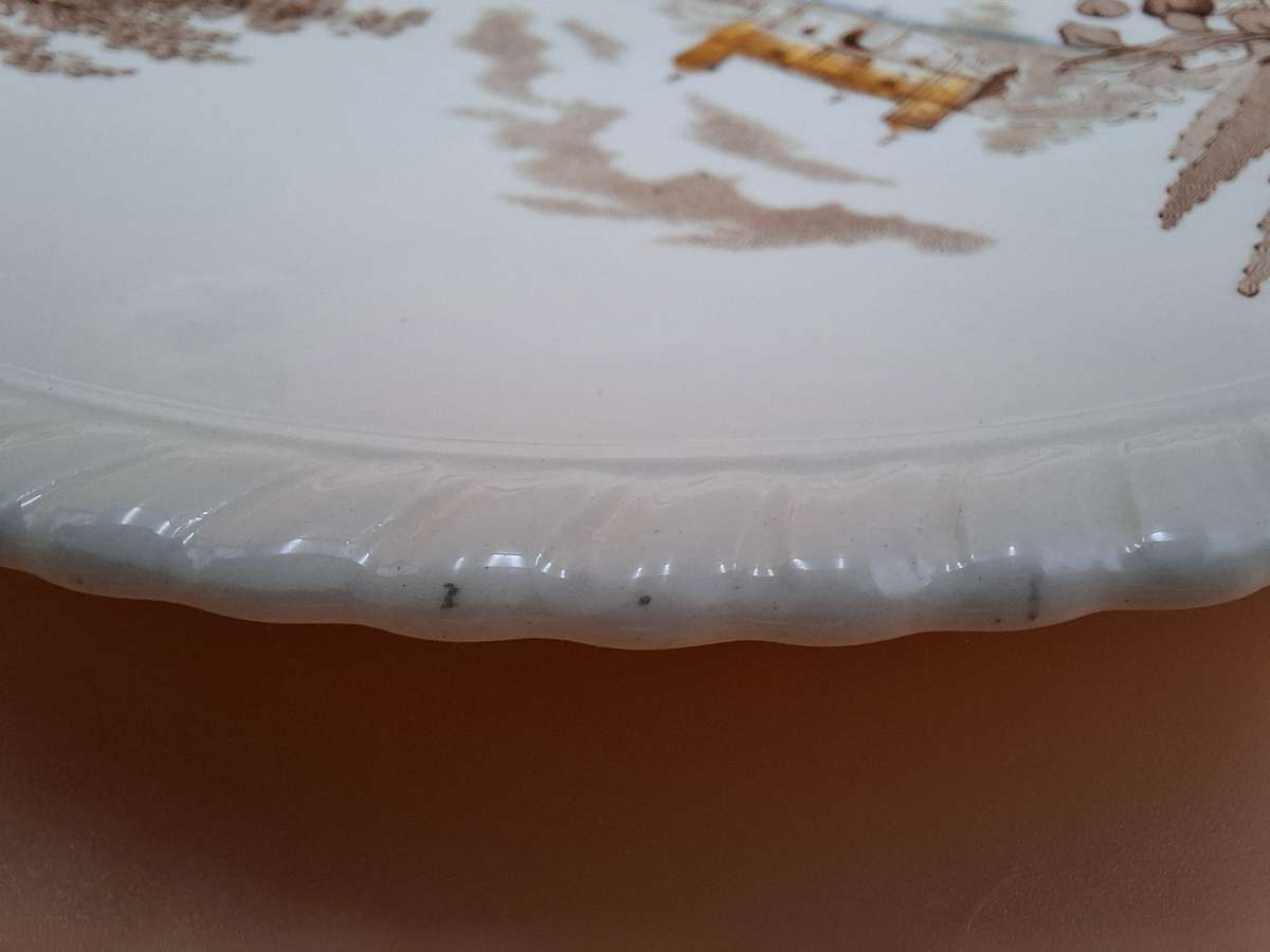 Vintage Johnson Brothers "Castle on the Lake" Dinnerware - Pink & Brown Hues