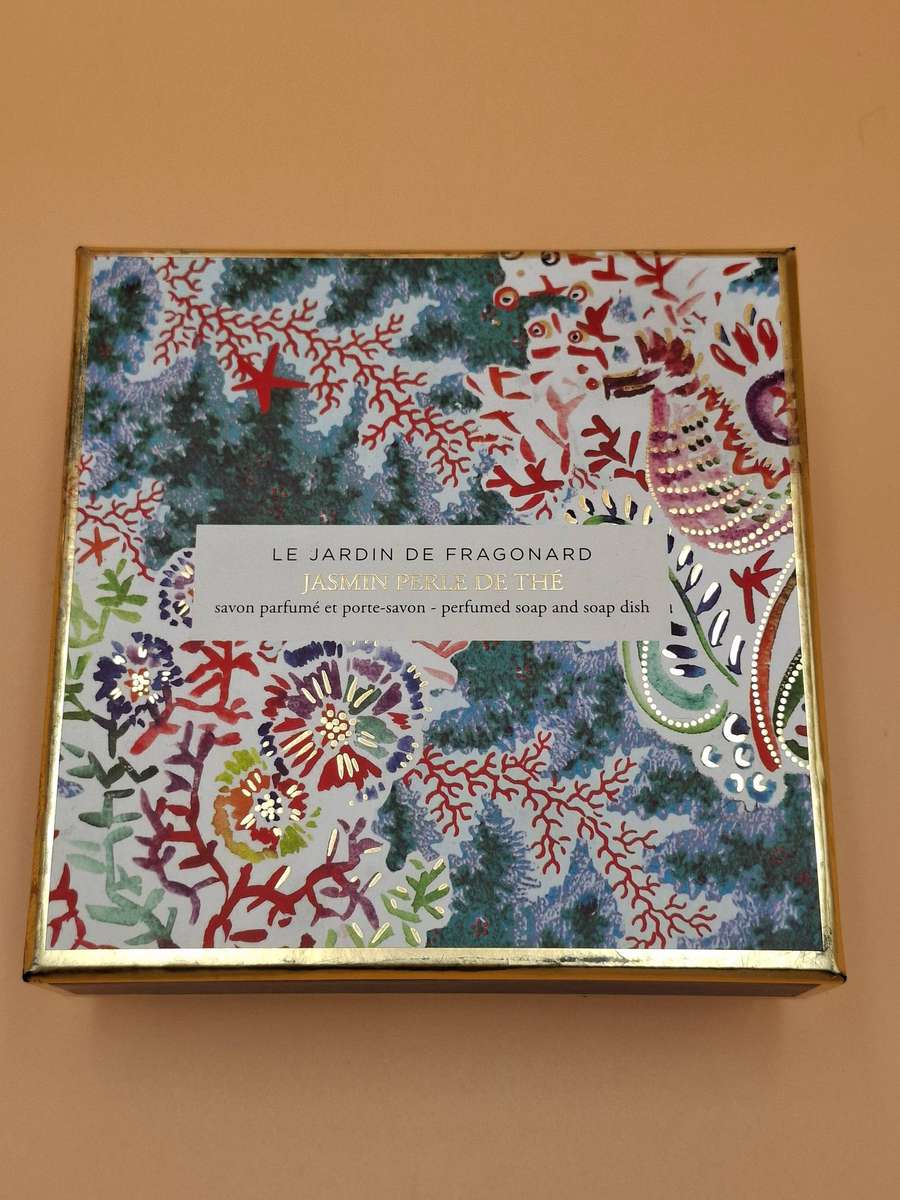 Set of French Le Jardin Fragonard Perfumed Soap with Soap dish - In original packaging