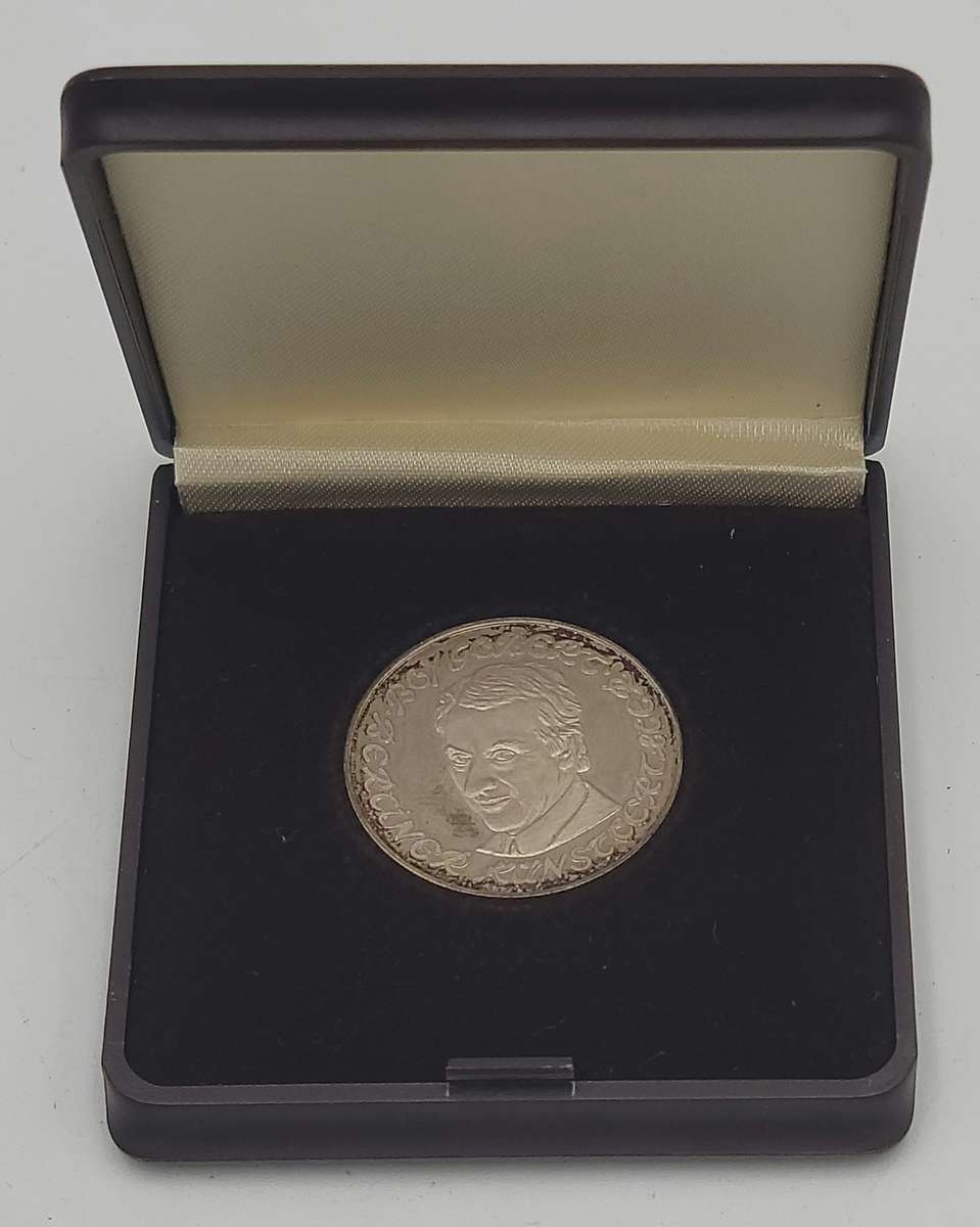 Vintage Silver Commemorative Coin in Holder - German made for Berliner Theatre Club