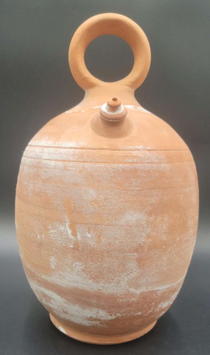 Vintage Spanish Traditional Water Pitcher "Botijo" - 32cm H