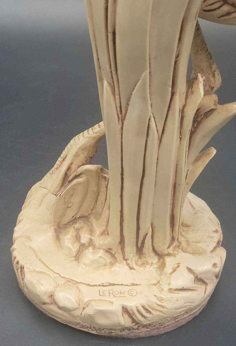 Large Vintage Le Ron Flamingo Figurine - Signed - In Great Condition - 44cm High