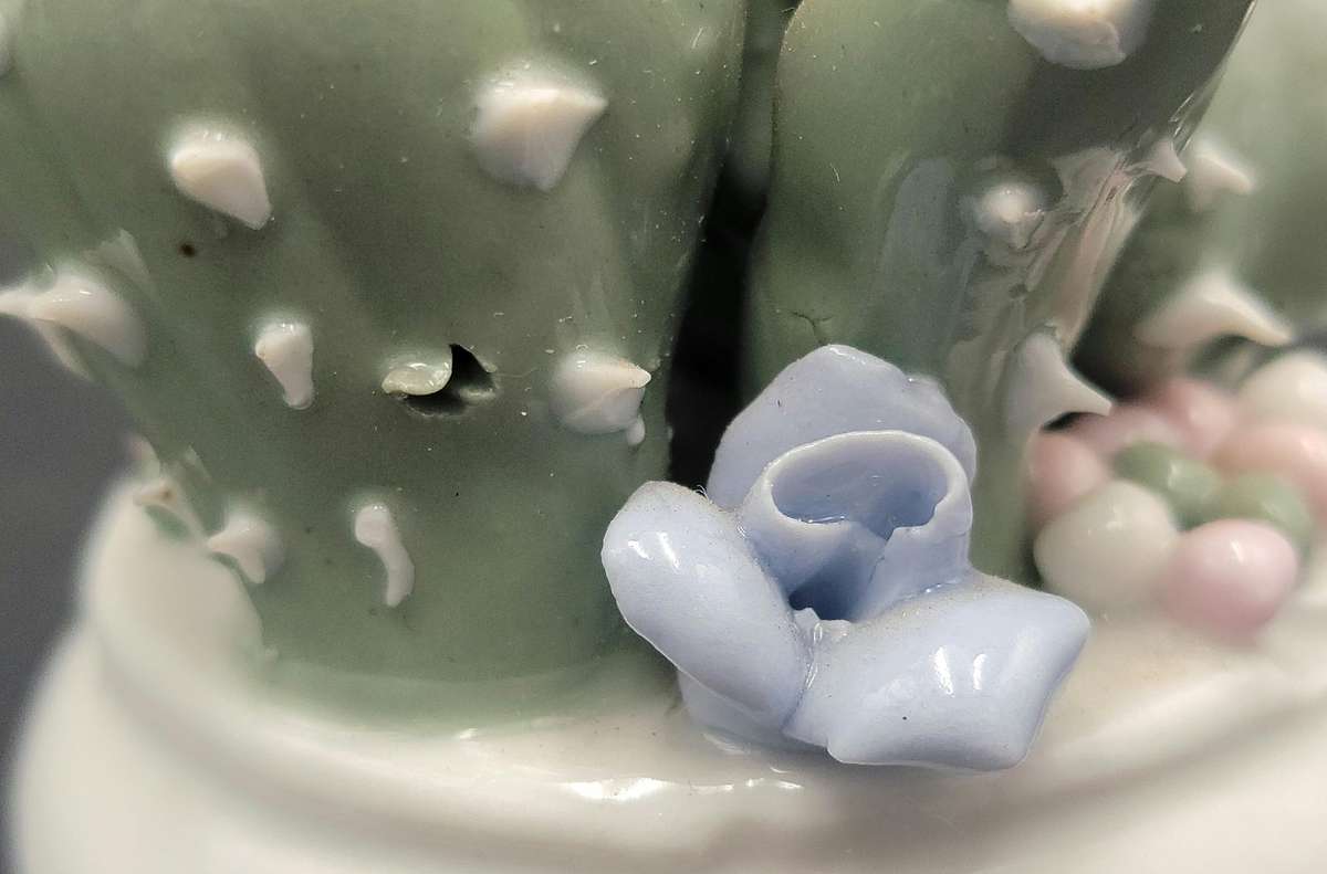 Vintage Pair of Mini Porcelain Cactus Figurines - Most Unique