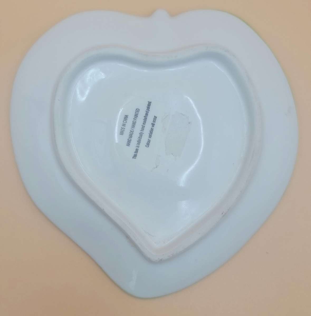 Floral Themed Cup, Saucer & Plate - Soft Pink & Lime Green - Handmade & painted