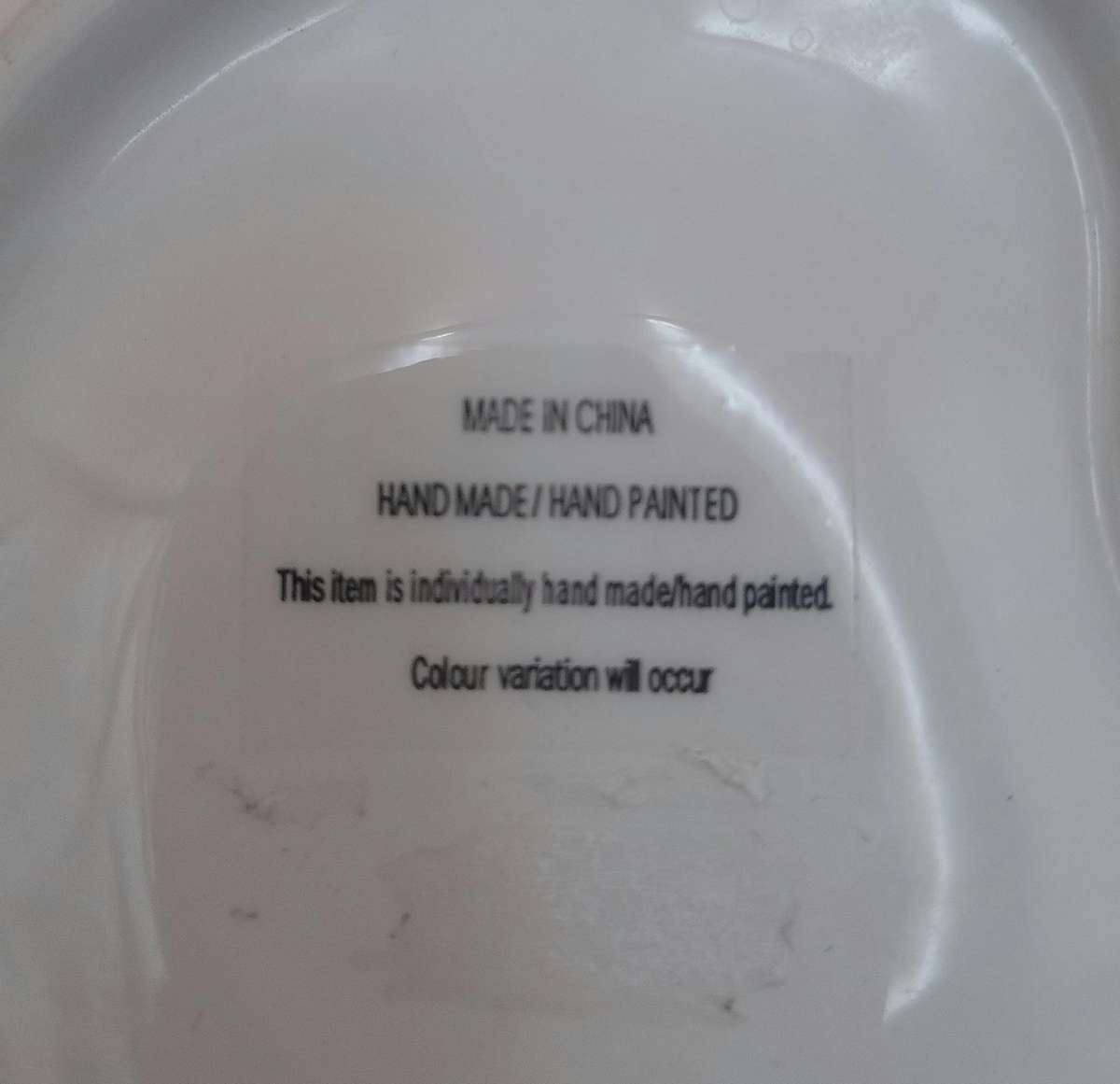 Floral Themed Cup, Saucer & Plate - Soft Pink & Lime Green - Handmade & painted