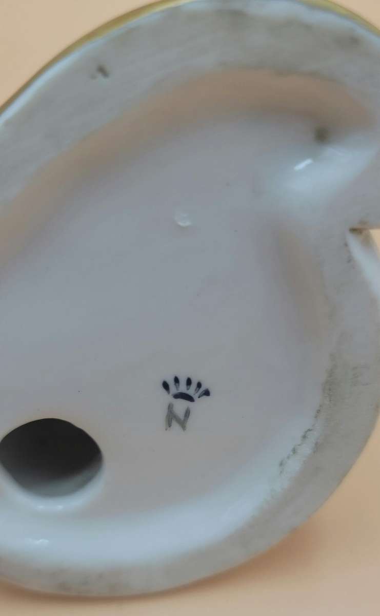 Vintage Capodimonte - Guiseppe Cappe Dog with Butterfly Figurine - The Sweetest Face!