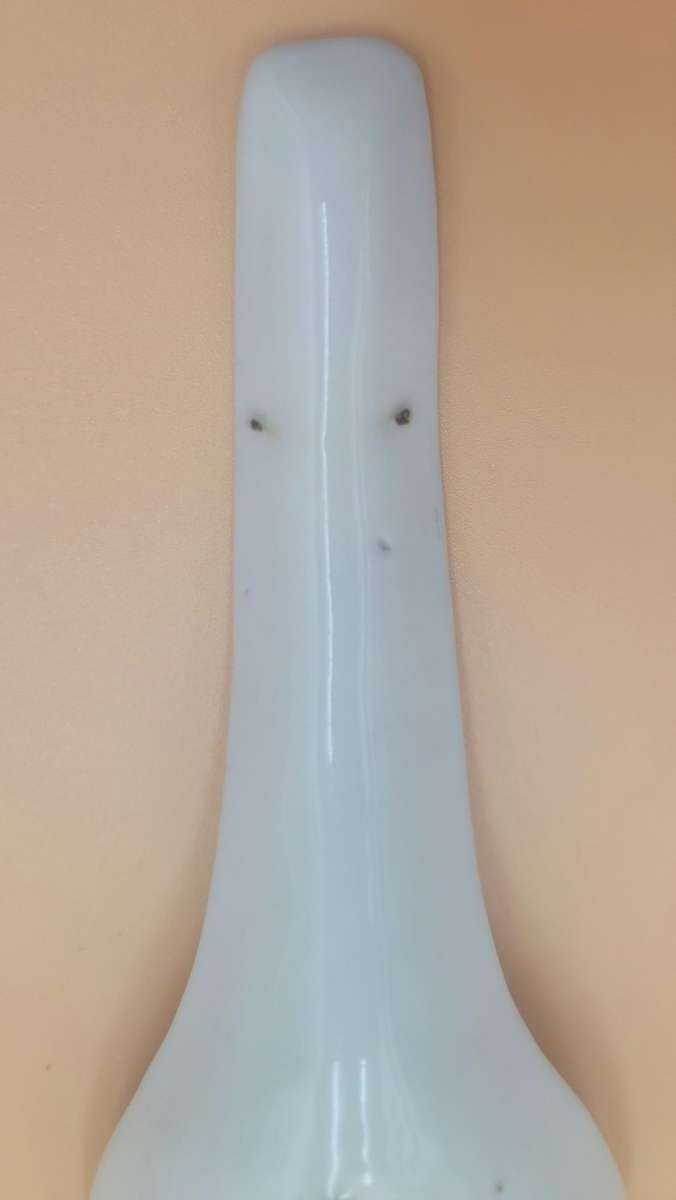 Antique Pair of Blue & White Porcelain Chinese Rice/Soup Spoons