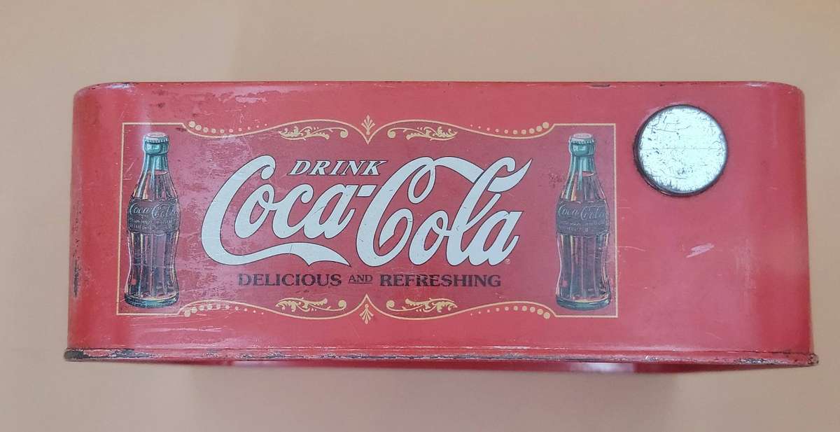 Vintage Coca Cola Napkin Holder in Tin