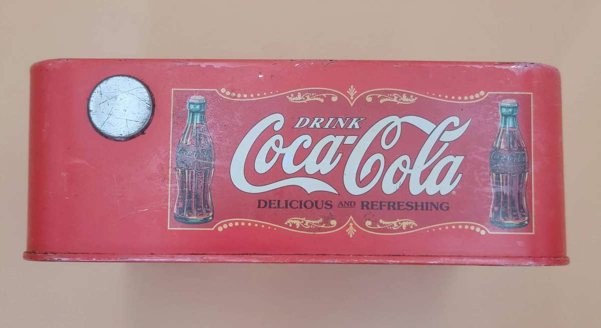 Vintage Coca Cola Napkin Holder in Tin