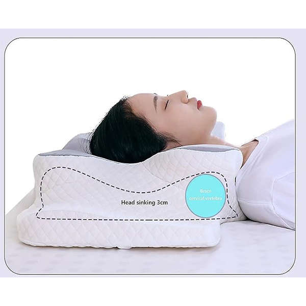 Orthopedic Premium Memory Foam Pillow for Neck and Shoulder- Hypoallergenic