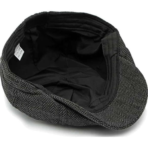 Newsboy Hat- Beret Irish Style Fuller Fit Cotton Blend Hat - Peak Cap- Grey