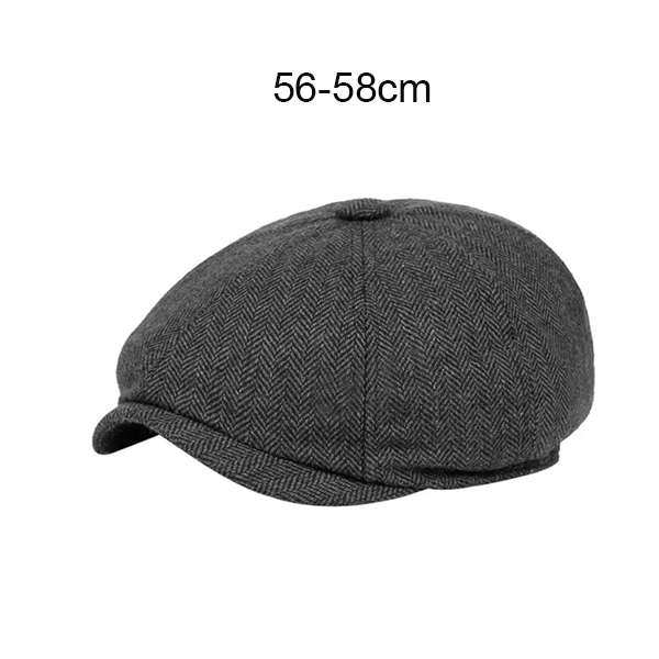 Newsboy Hat- Beret Irish Style Fuller Fit Cotton Blend Hat - Peak Cap- Grey