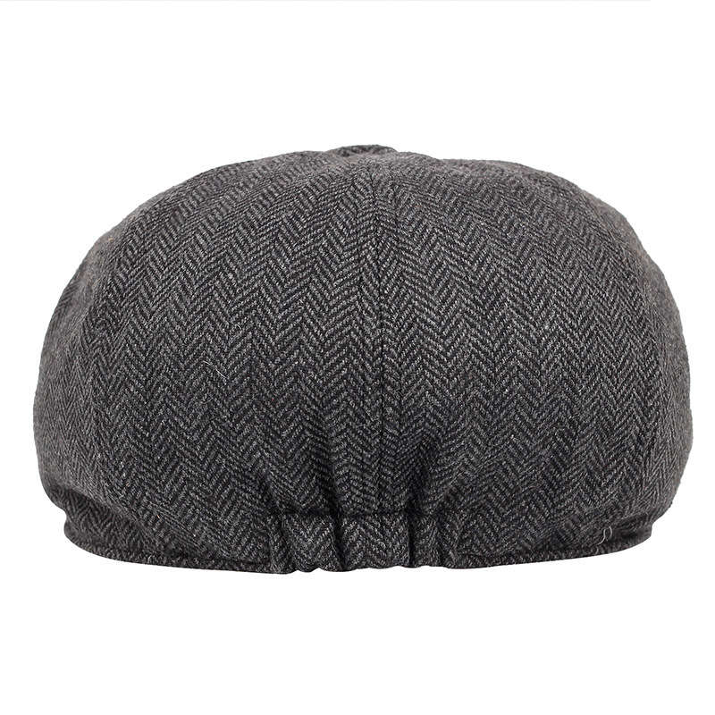 Newsboy Hat- Beret Irish Style Fuller Fit Cotton Blend Hat - Peak Cap- Grey