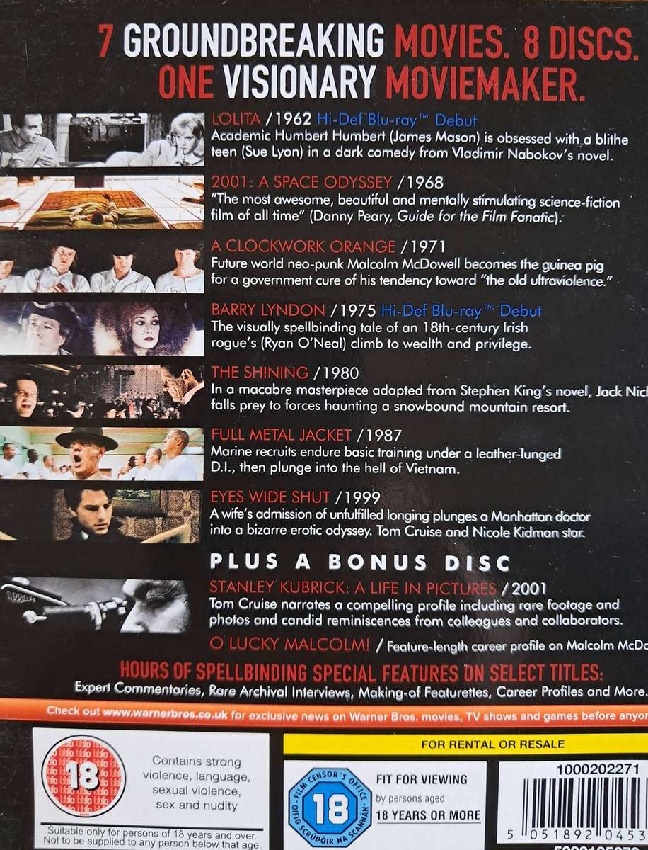 Blu-ray The Stanley Kubrick Collection 8 Discs