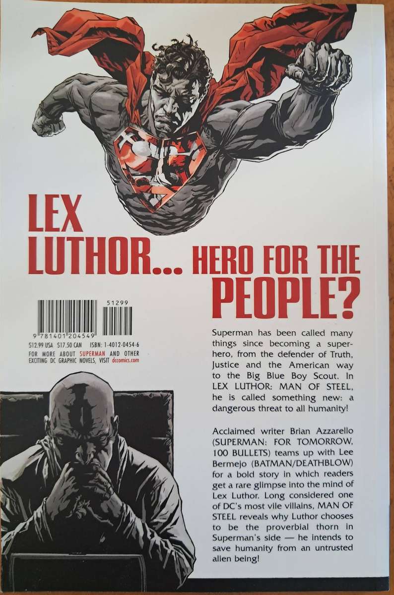 Lex Luthor: Man of Steel by Brian Azzarello First Trade Paperback Print