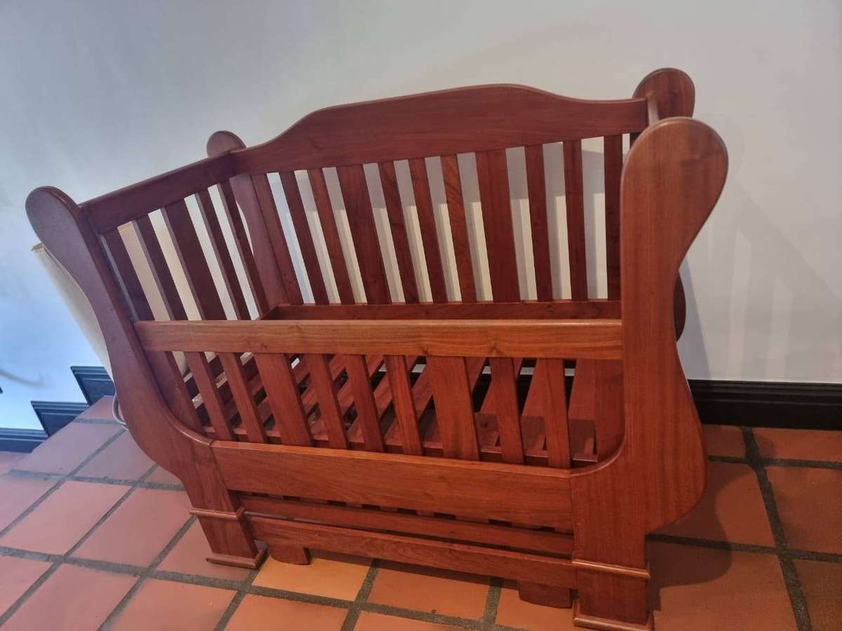 Large Solid Rosewood Baby Cot