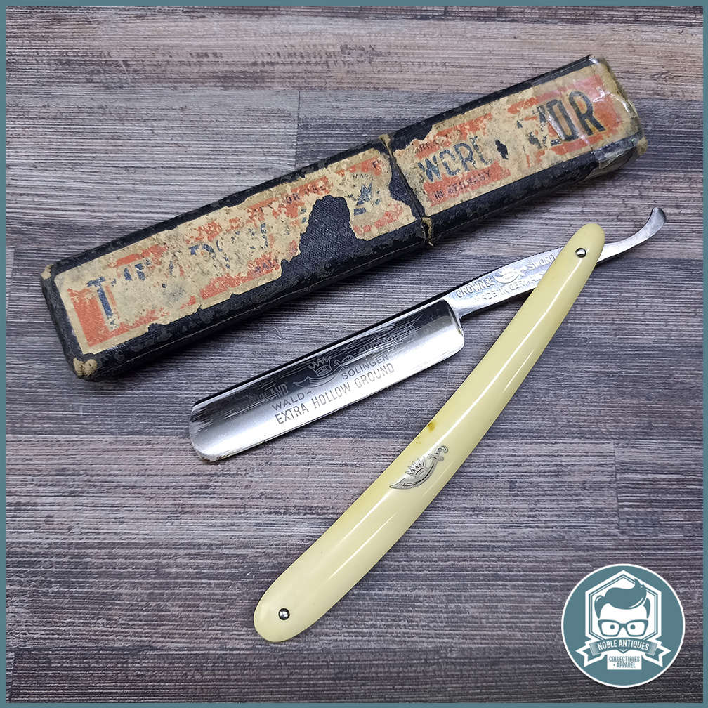 Vintage Boxed Crown and Sword German Cut Throat Razor!!!