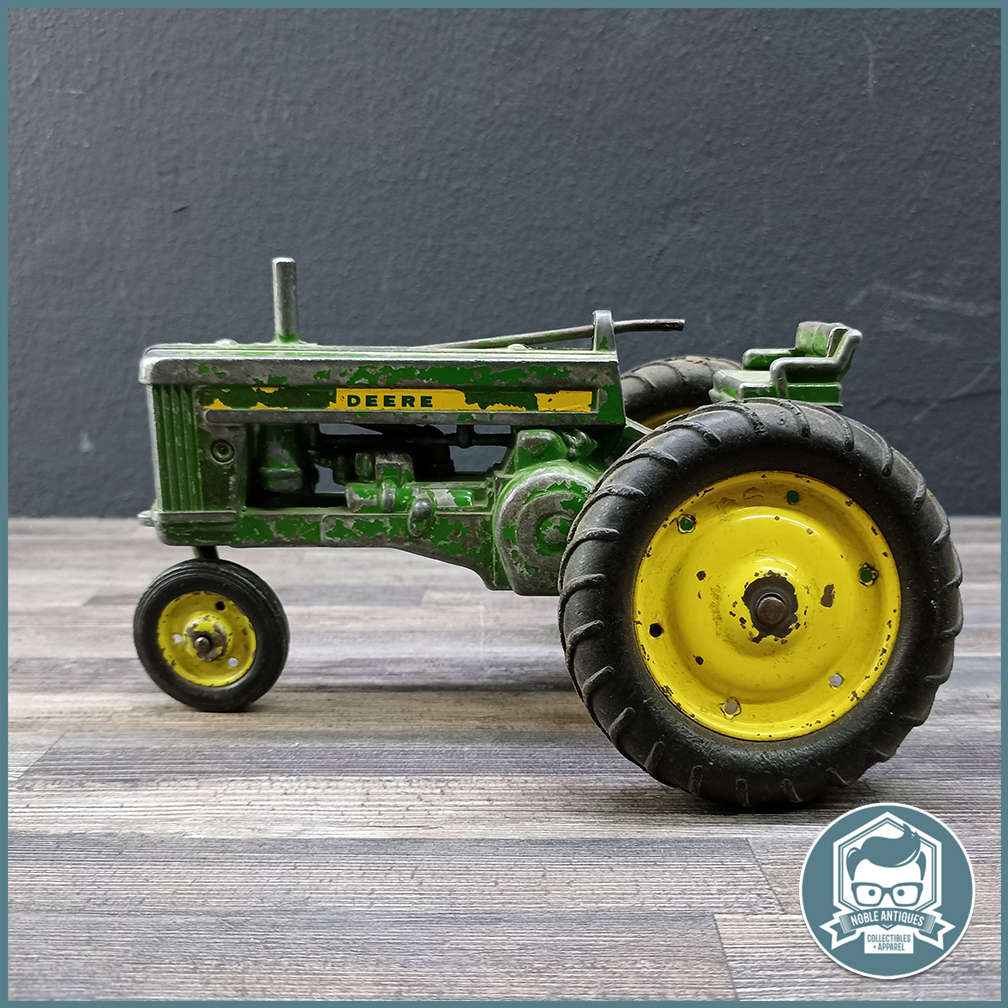 Large Vintage Metal Scale 1:16 John Deere 60 Tractor and Plow!!!