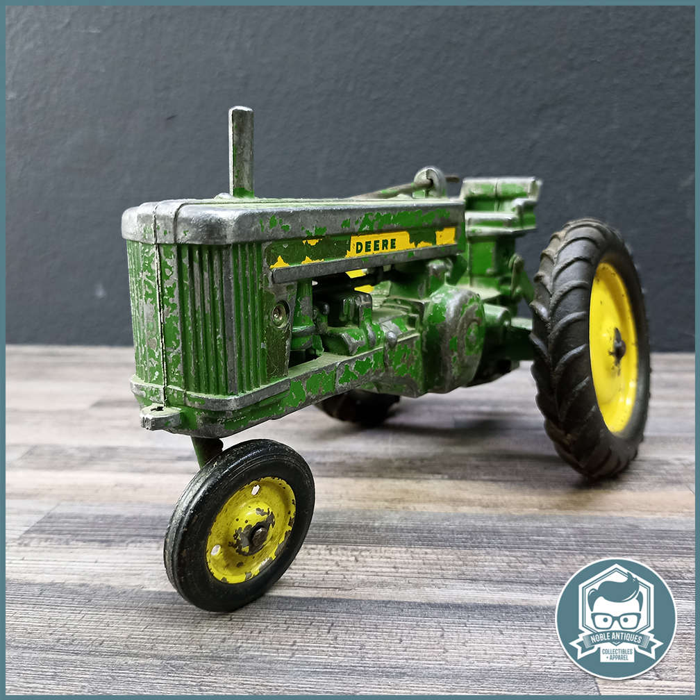 Large Vintage Metal Scale 1:16 John Deere 60 Tractor and Plow!!!