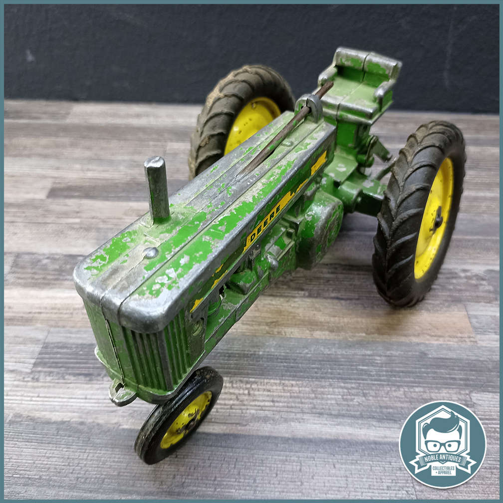 Large Vintage Metal Scale 1:16 John Deere 60 Tractor and Plow!!!