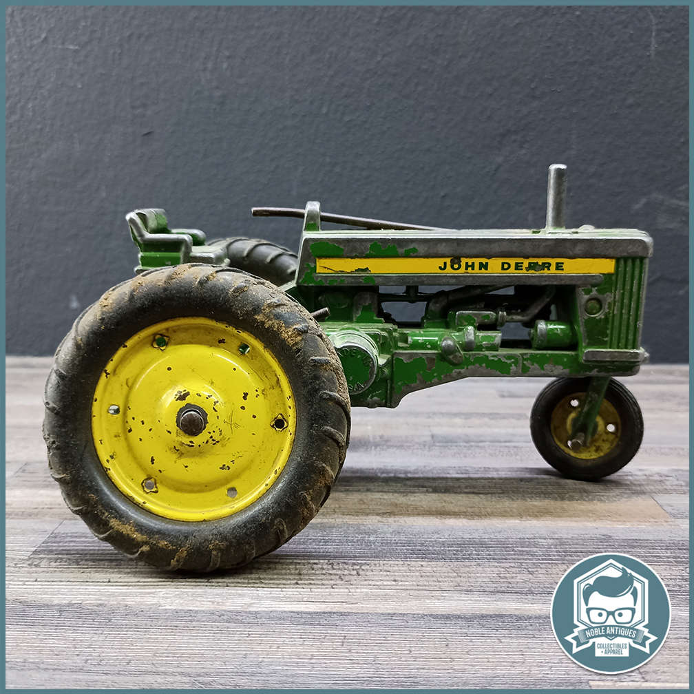 Large Vintage Metal Scale 1:16 John Deere 60 Tractor and Plow!!!