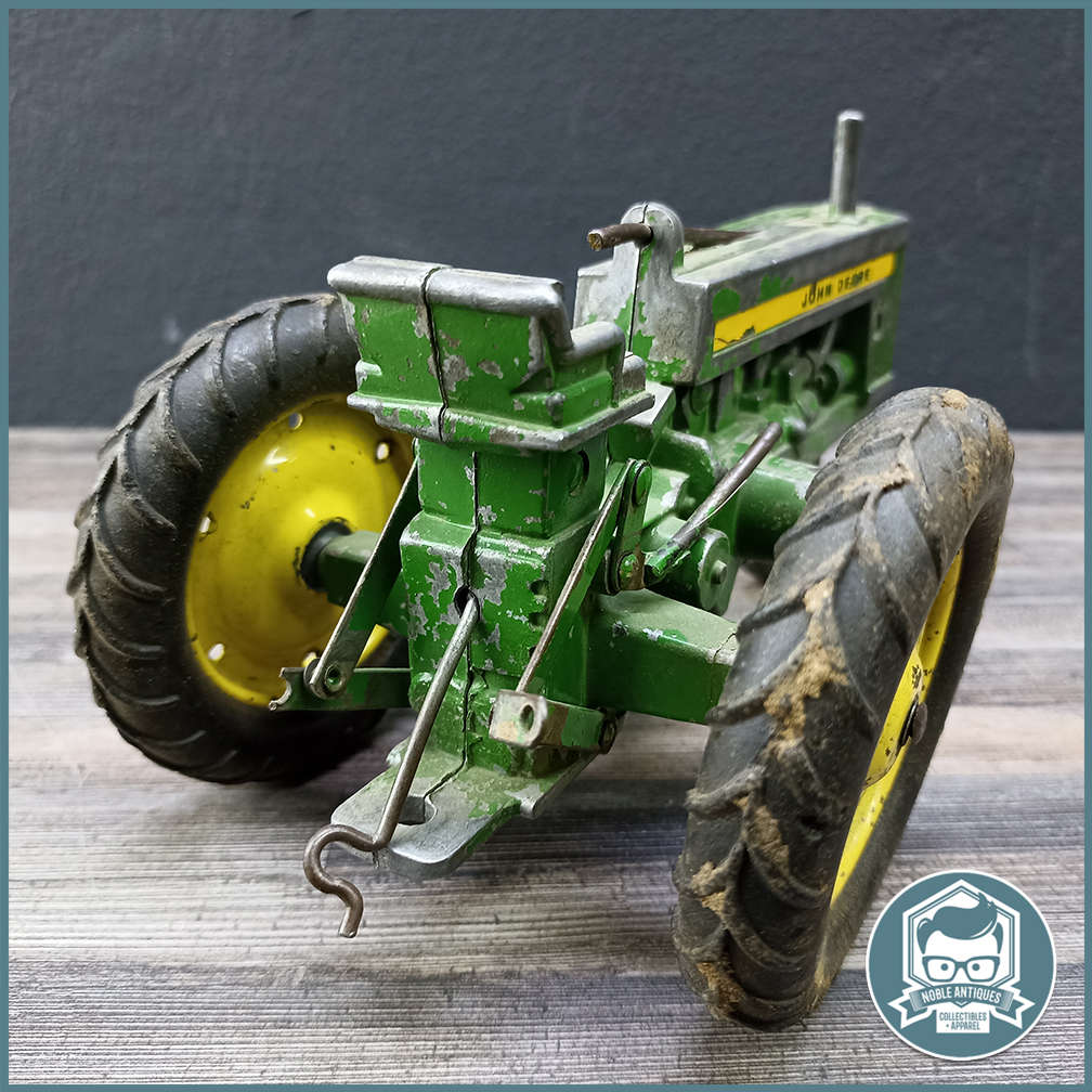 Large Vintage Metal Scale 1:16 John Deere 60 Tractor and Plow!!!