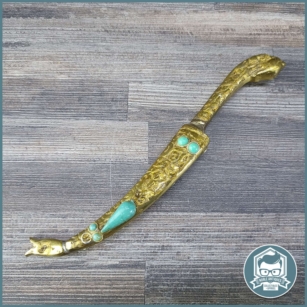 Vintage Brass Turkish Dagger and Sheath!!!