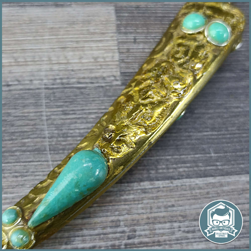 Vintage Brass Turkish Dagger and Sheath!!!