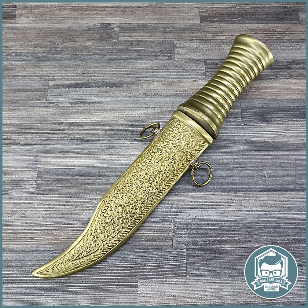 Vintage Brass and Steel Dagger and Sheath !!!
