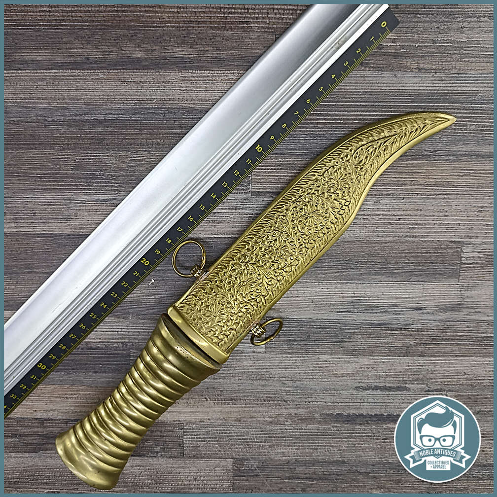 Vintage Brass and Steel Dagger and Sheath !!!