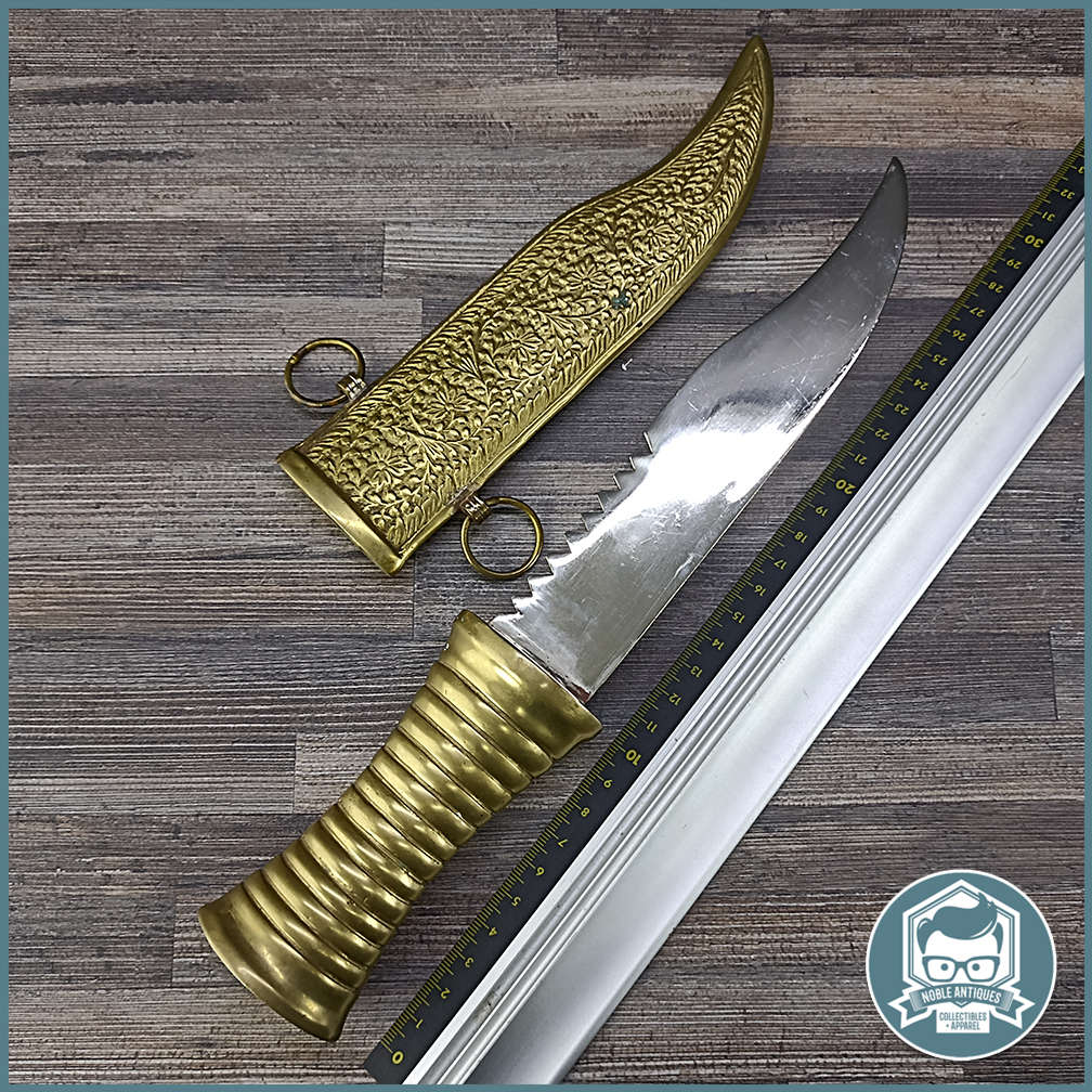 Vintage Brass and Steel Dagger and Sheath !!!