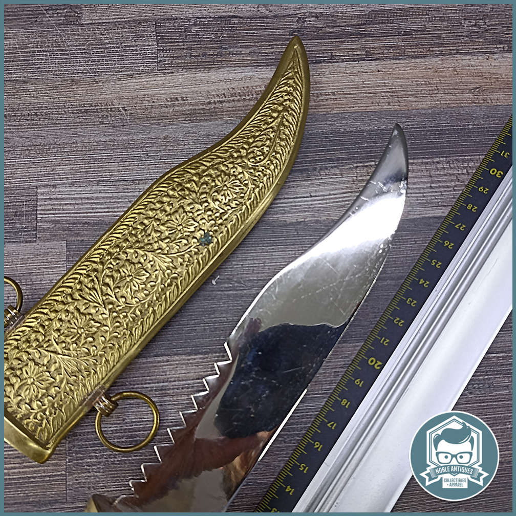 Vintage Brass and Steel Dagger and Sheath !!!