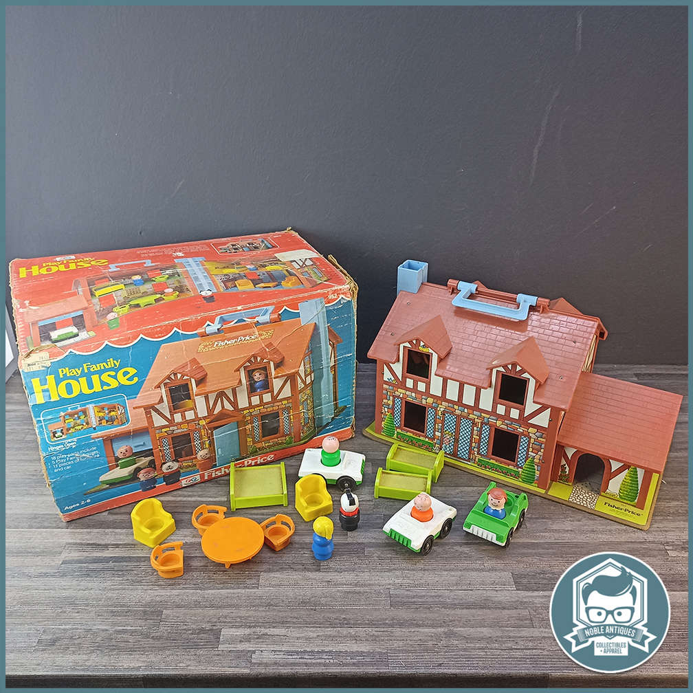 Vintage 1980's Original Box Fisher Price Family Home with Accessories!!!