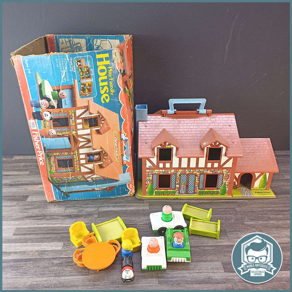 Vintage 1980's Original Box Fisher Price Family Home with Accessories!!!