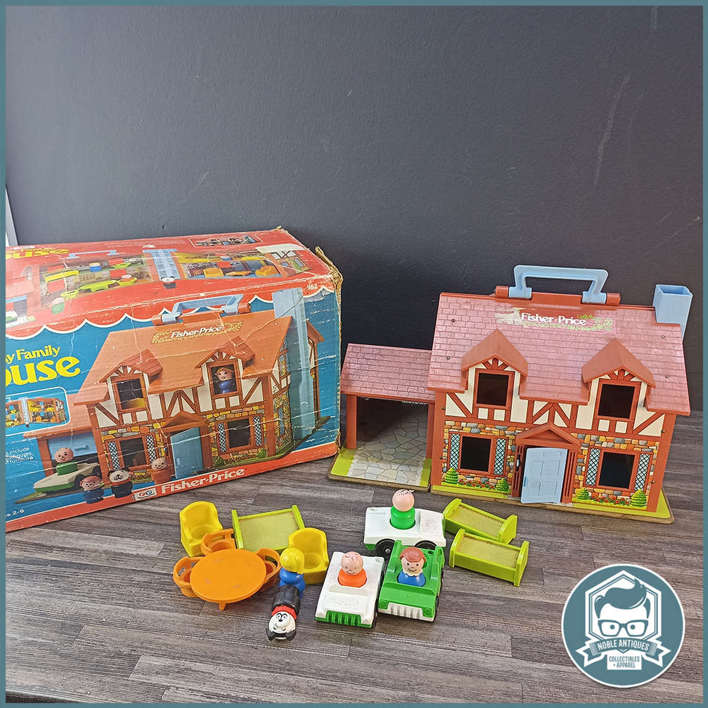 Vintage 1980's Original Box Fisher Price Family Home with Accessories!!!
