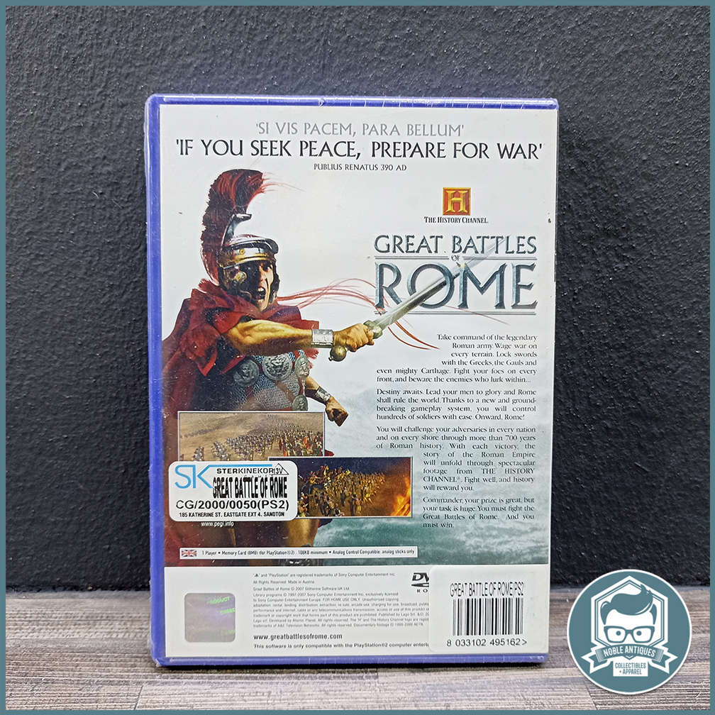 Factory Sealed PS2 GREAT BATTLES OF ROME!!!