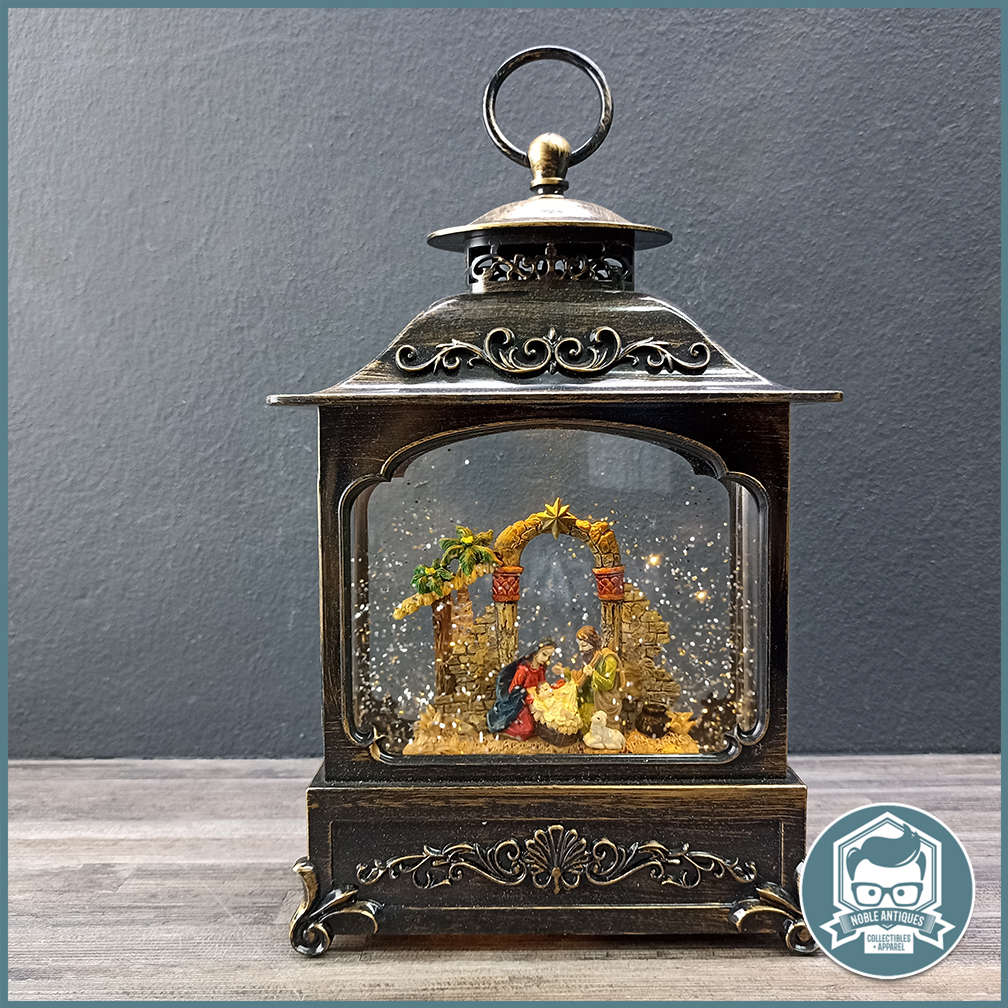 Metal and Glass Musical Nativity Lighted Water Lantern!!!