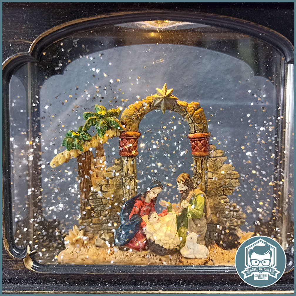 Metal and Glass Musical Nativity Lighted Water Lantern!!!