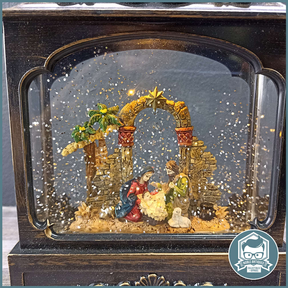 Metal and Glass Musical Nativity Lighted Water Lantern!!!