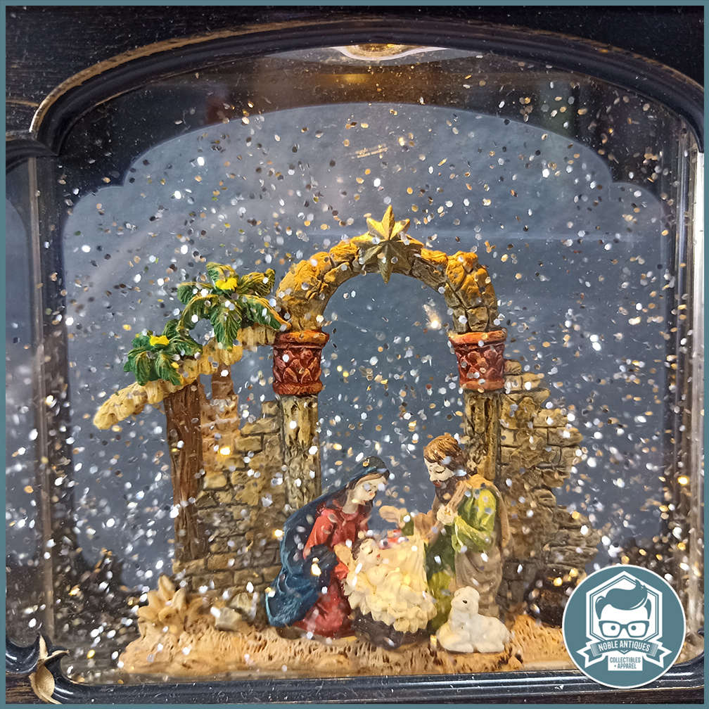 Metal and Glass Musical Nativity Lighted Water Lantern!!!