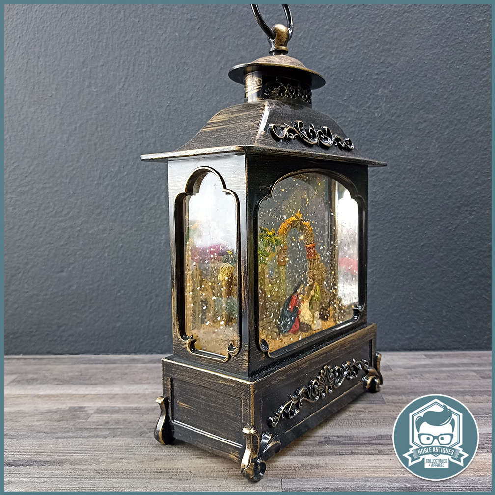 Metal and Glass Musical Nativity Lighted Water Lantern!!!