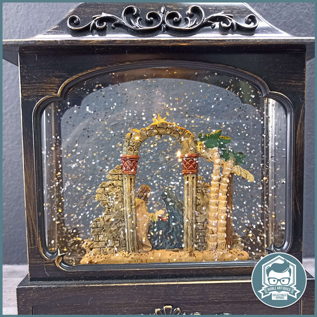 Metal and Glass Musical Nativity Lighted Water Lantern!!!