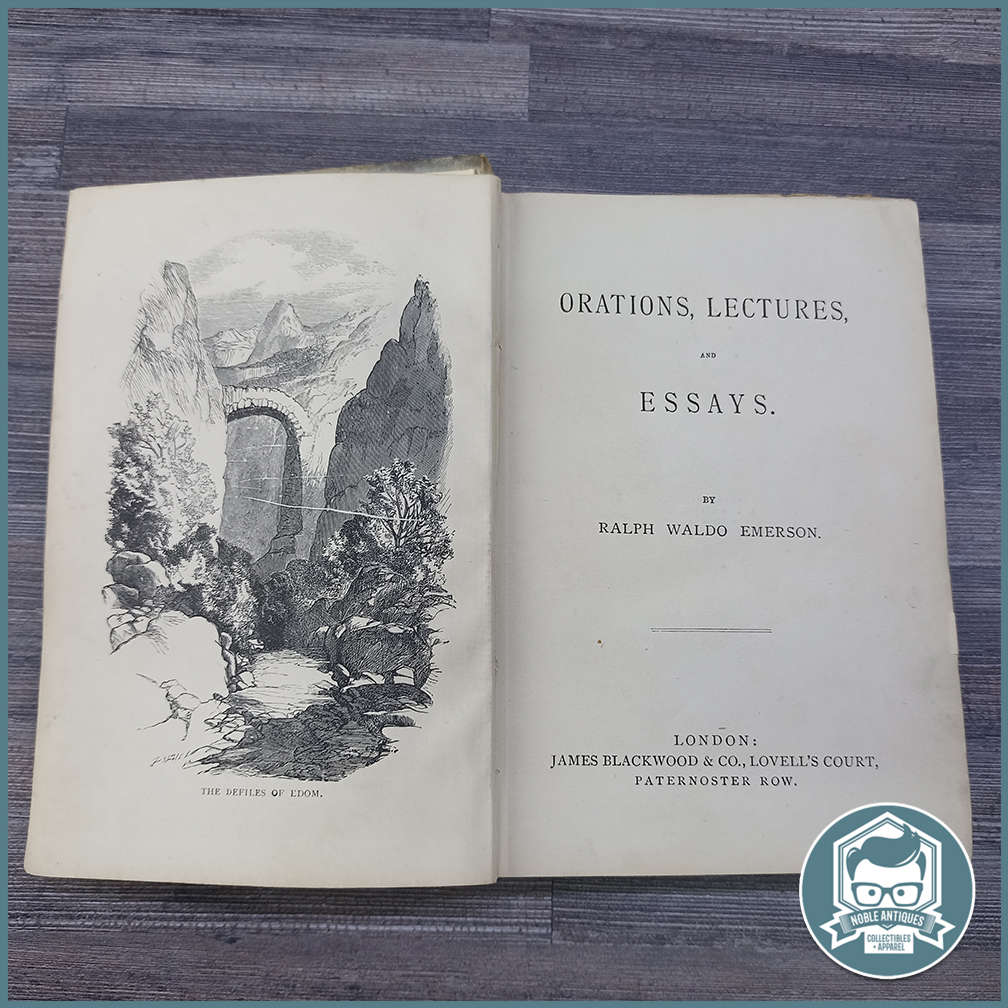 Antique 1890's Orations, Lectures, and Essays Ralph Waldo Emerson!!!