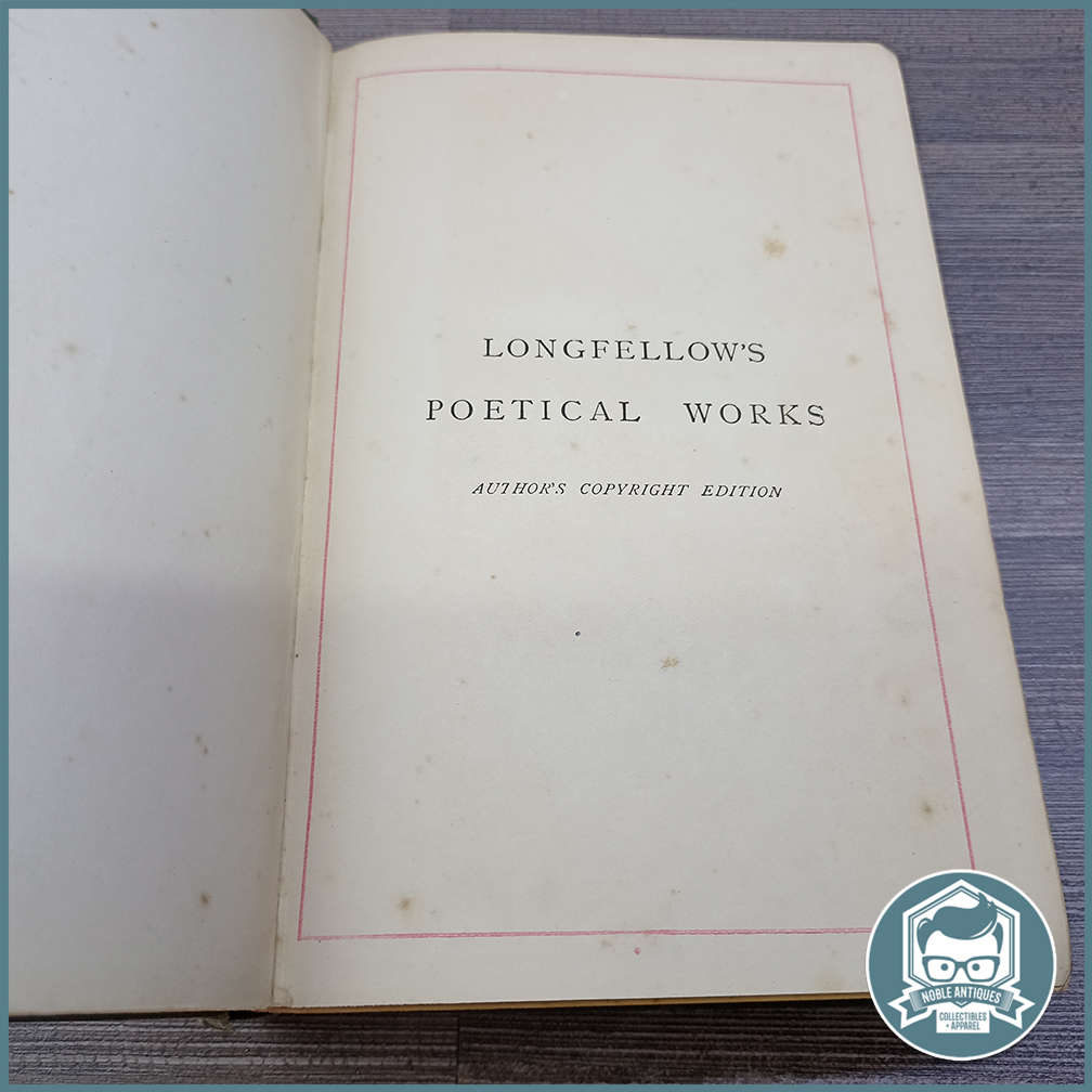 Antique 1880's Longfellows Poetical Works  Illustrated !!!
