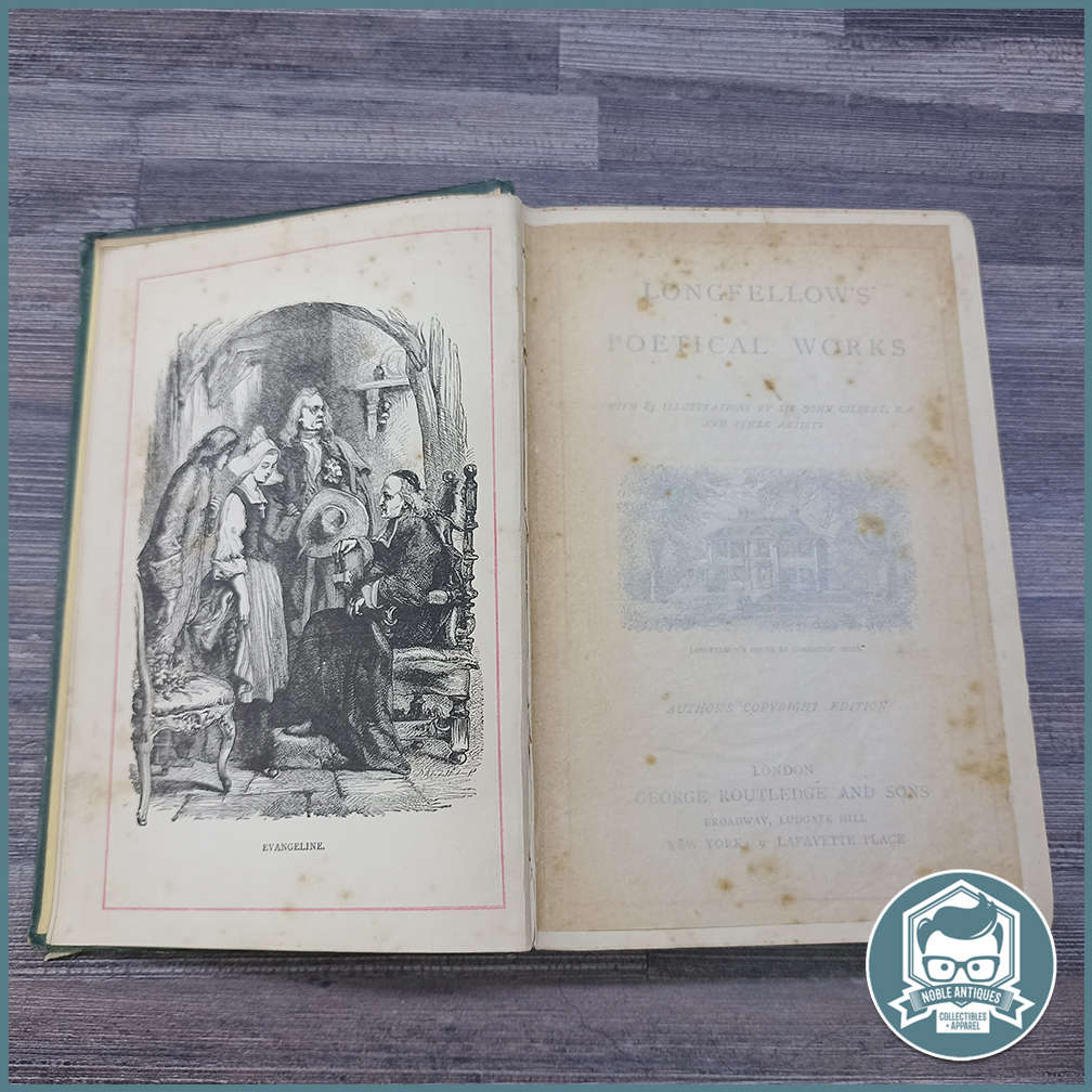Antique 1880's Longfellows Poetical Works  Illustrated !!!