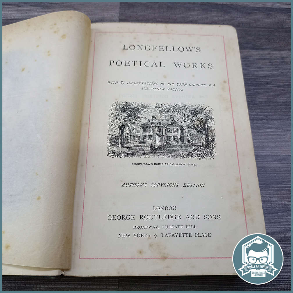 Antique 1880's Longfellows Poetical Works  Illustrated !!!
