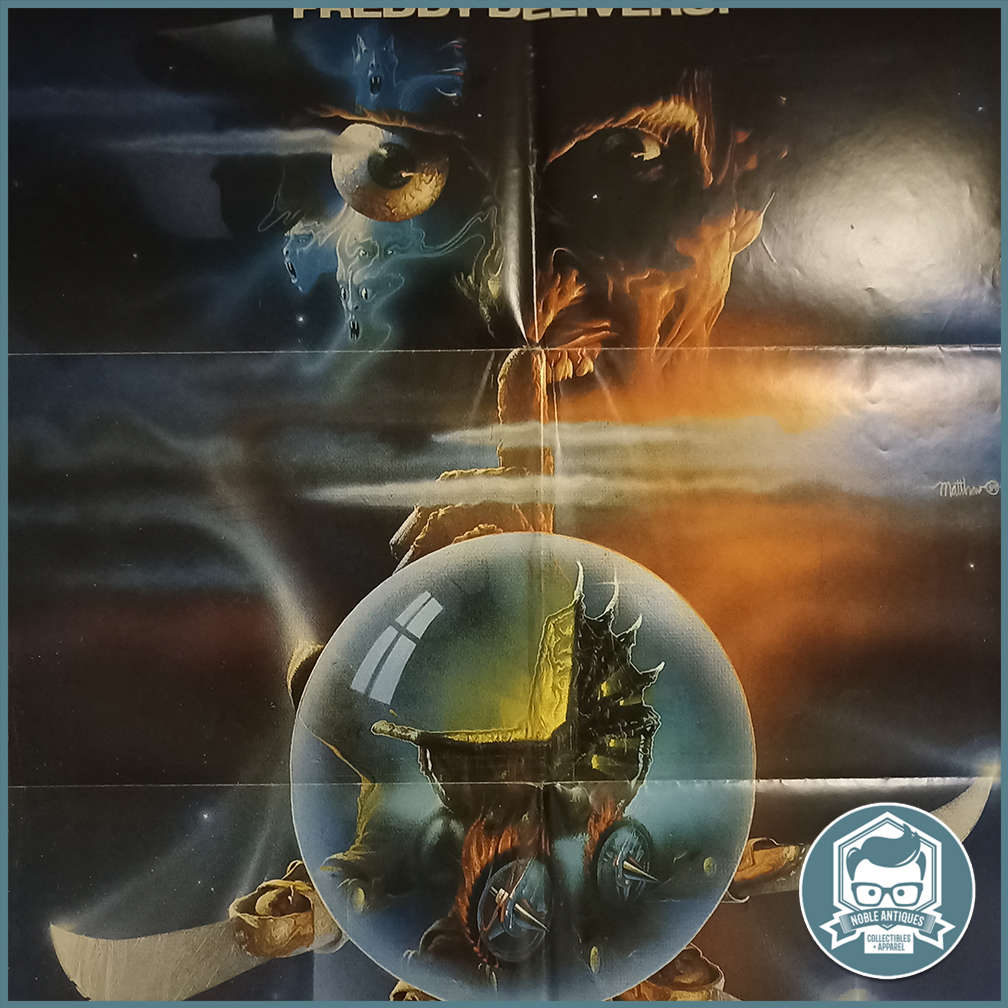 LARGE Vintage 1989 A1 Lithographed Movie Poster : A Nightmare on Elm Street 5 !!!