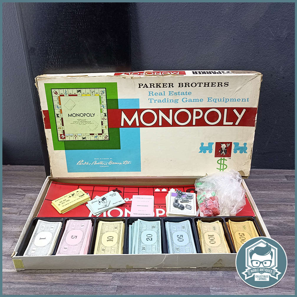 Original Boxed Vintage 1961 Monopoly Game by Parker Brothers (Metal Play Pieces) !!!